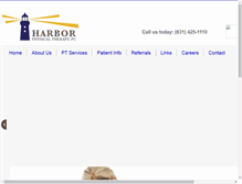 Tablet Screenshot of harborphysicaltherapy.com